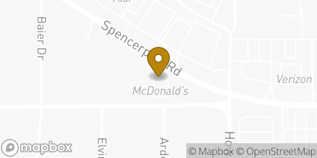 Map showing the location of McDonald's in Rochester, NY 14606