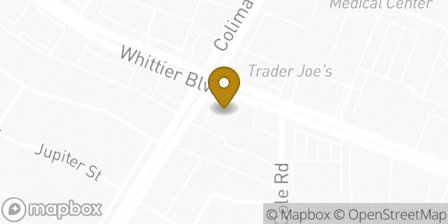 Map showing the location of McDonald's in Whittier, CA 90603