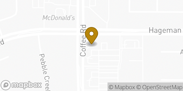 Map showing the location of Chipotle Mexican Grill in Bakersfield, CA 93308