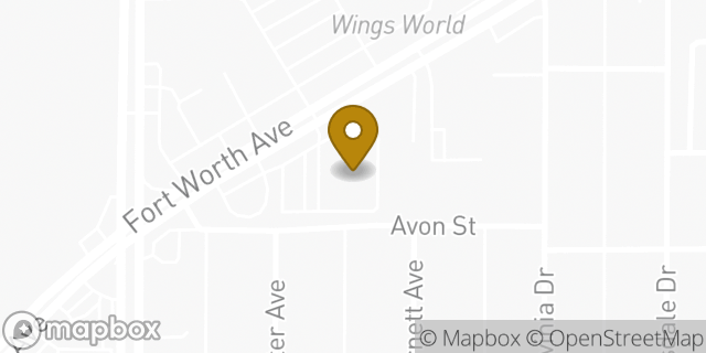 Map showing the location of Autozone in Dallas, TX 75211