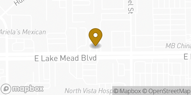 Map showing the location of Dunkin' in North Las Vegas, NV 89030