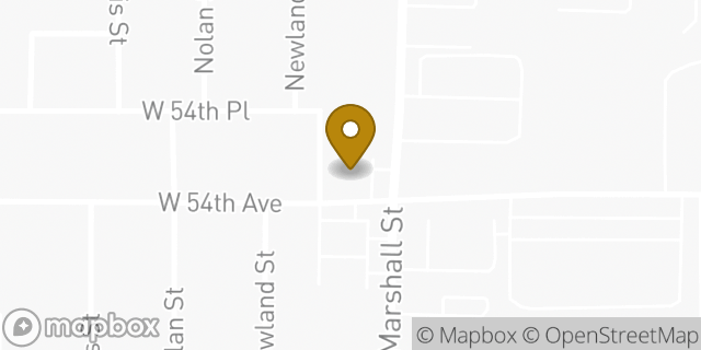 Map showing the location of Amazon Locker - Fright in Arvada, CO 80002