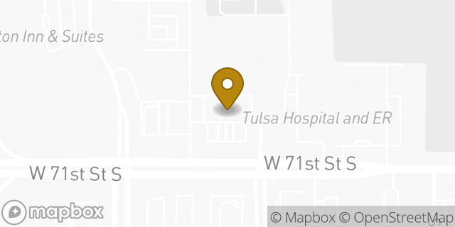 Map showing the location of QuikTrip in Tulsa, OK 74132