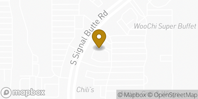 Map showing the location of Starbucks in Mesa, AZ 85209
