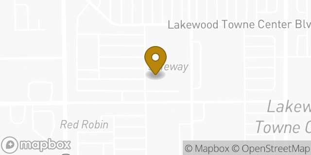 Map showing the location of Starbucks in Lakewood, WA 98499