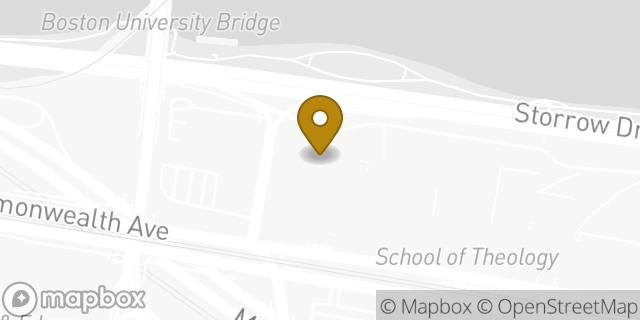 Map showing the location of Starbucks in Boston, MA 02215