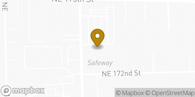 Map showing the location of Starbucks Coffee Company in Shoreline, WA 98155