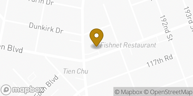 Map showing the location of Dunkin' in St Albans, NY 11412