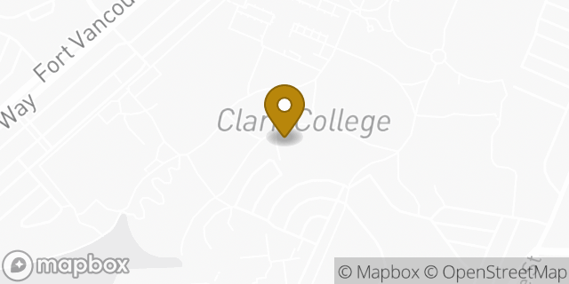 Map showing the location of ATM Clark College - Scarpelli Hall in Vancouver, WA 98663