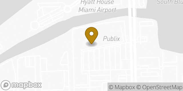 Map showing the location of The UPS Store in Miami, FL 33126