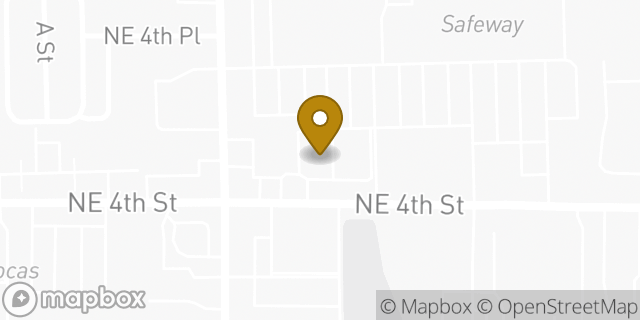 Map showing the location of Starbucks in Renton, WA 98059