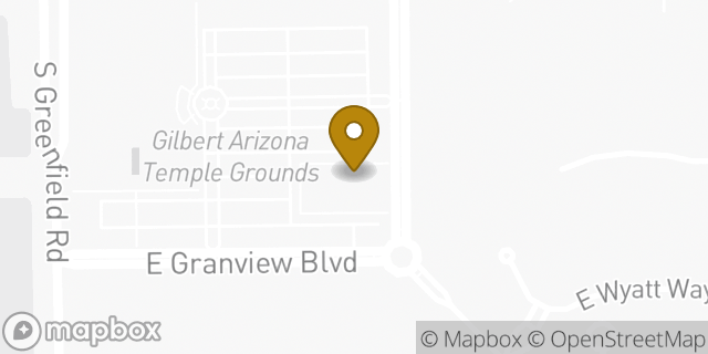 Map showing the location of The Church of Jesus Christ of Latter-day Saints in Gilbert, AZ 85297