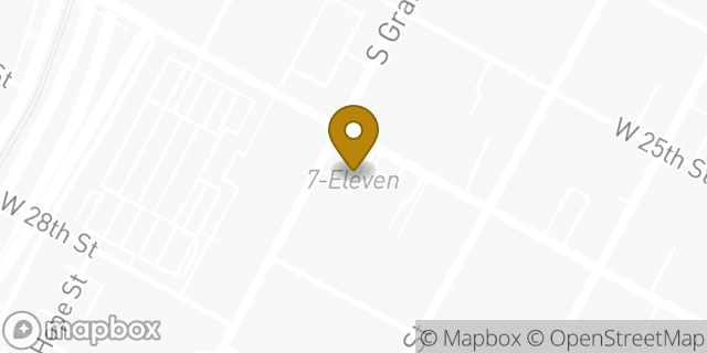 Map showing the location of 7-Eleven in Los Angeles, CA 90007