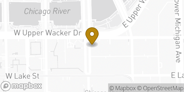 Map showing the location of MB Financial Bank in Chicago, IL 60601
