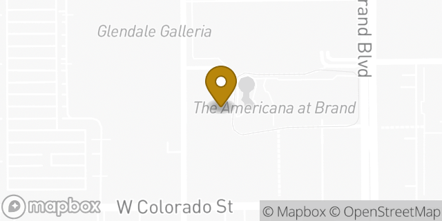 Map showing the location of Lululemon in Glendale, CA 91210