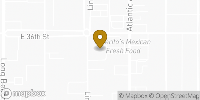 Map showing the location of ATM CVS in Long Beach, CA