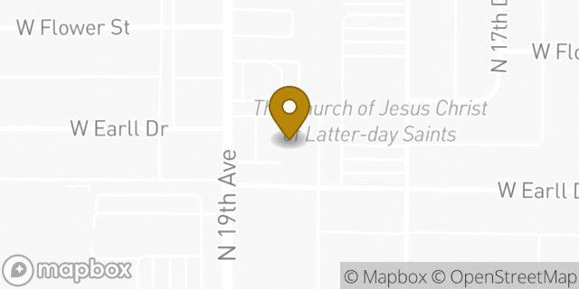 Map showing the location of AutoZone in Phoenix, AZ 85015