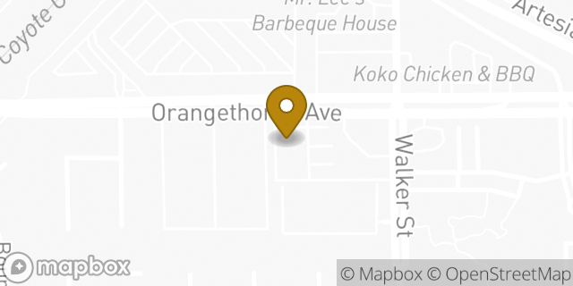 Map showing the location of Amazon Locker - Randi in La Palma, CA 90623