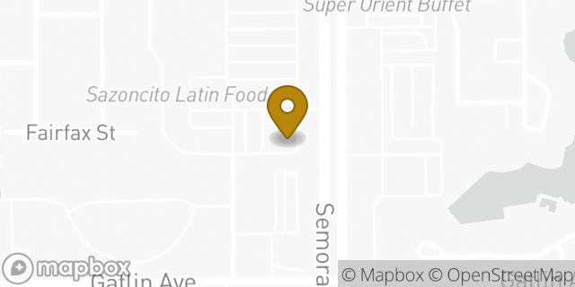 Map showing the location of Dunkin' in Orlando, FL 32822