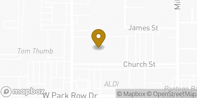Map showing the location of Chase Bank in Arlington, TX 76013
