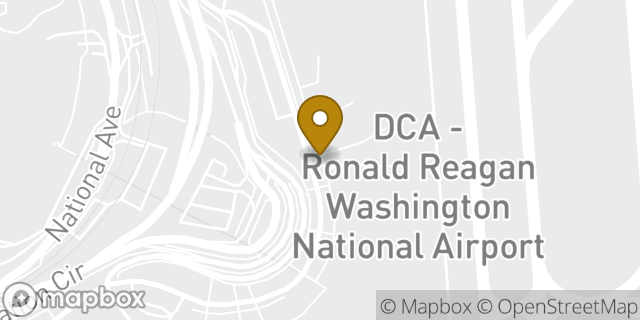 Map showing the location of Delta airlines in Arlington, VA 22202
