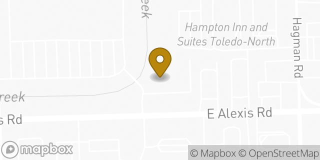 Map showing the location of AutoZone in Toledo, OH 43612