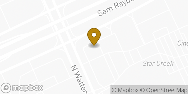 Map showing the location of Starbucks in Allen, TX 75013