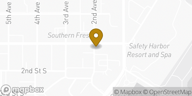Map showing the location of Starbucks in Safety Harbor, FL 34695