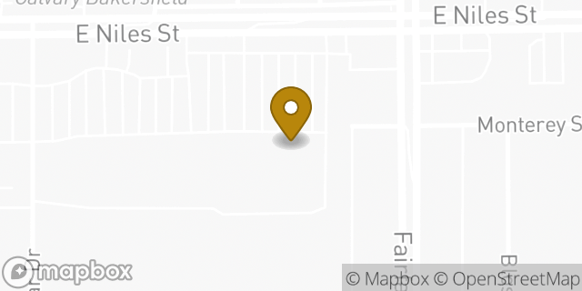 Map showing the location of Amazon Locker - Evaluation in Bakersfield, CA 93301