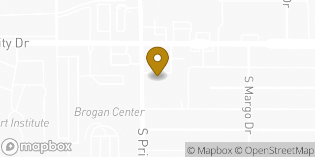 Map showing the location of Dunkin' in Tempe, AZ 85281