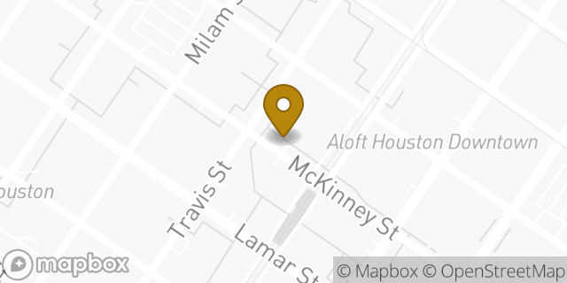 Map showing the location of The UPS Store in Houston, TX 77002