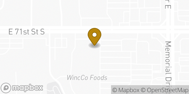 Map showing the location of Amazon Locker - Vagnas in Tulsa, OK 74133