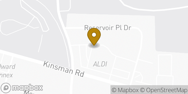 Map showing the location of Aldi in Cleveland, OH 44104