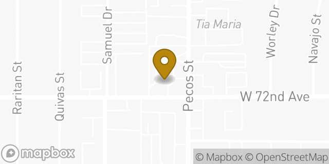 Map showing the location of Amazon Locker - Garbanzo in Denver, CO 80221