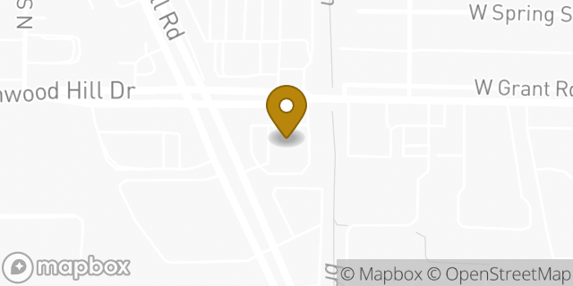 Map showing the location of Chase Bank in Tucson, AZ 85745