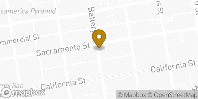 Map showing the location of Bank of America Walk-Up ATM | Sacramento-Battery in San Francisco, CA 94104