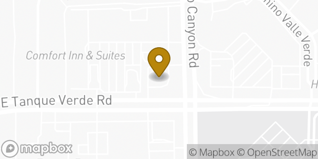 Map showing the location of Bank Of America in Tucson, AZ 85715