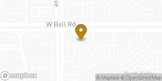 Map showing the location of Starbucks in Peoria, AZ 85382