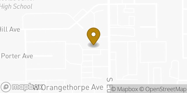 Map showing the location of The UPS Store in Fullerton, CA 92832