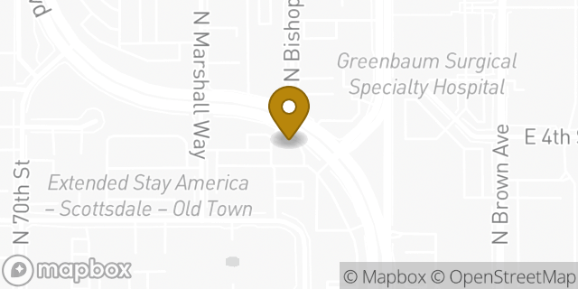 Map showing the location of Starbucks in Scottsdale, AZ 85251
