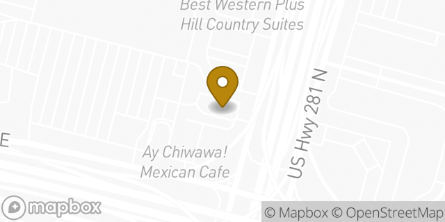 Map showing the location of Loop 1604 & Hwy 281 in San Antonio, TX 78258