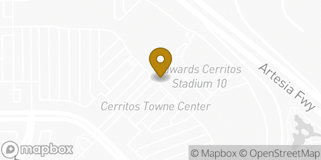 Map showing the location of Starbucks in Cerritos, CA 90703