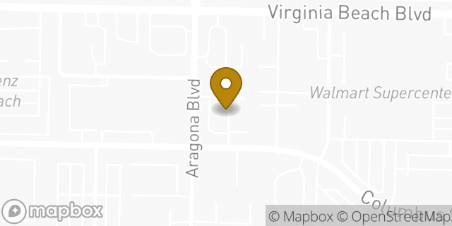 Map showing the location of ATM 7ELEVEN-FCTI in Virginia Beach, VA 23462