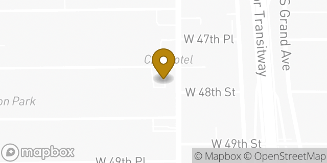 Map showing the location of Enterprise Rent-A-Car in Los Angeles, CA 90037
