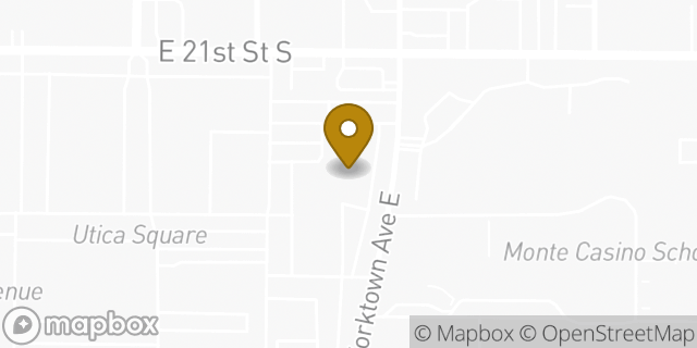 Map showing the location of Chase ATM in Tulsa, OK 74114