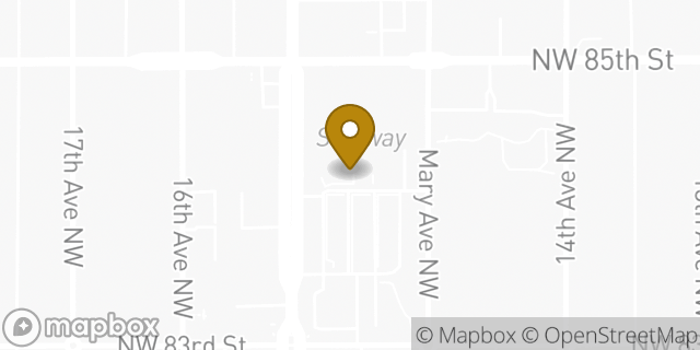 Map showing the location of Amazon Locker - Jazz in Seattle, WA 98117