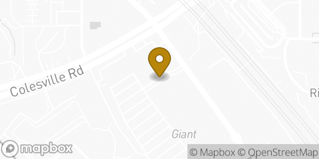 Map showing the location of Starbucks in Silver Spring, MD 20910