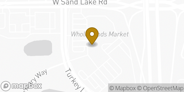 Map showing the location of Dunkin' in Orlando, FL 32819