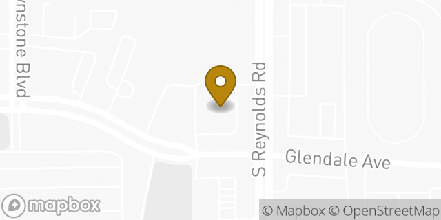 Map showing the location of ATM Walgreens in Toledo, OH 43614