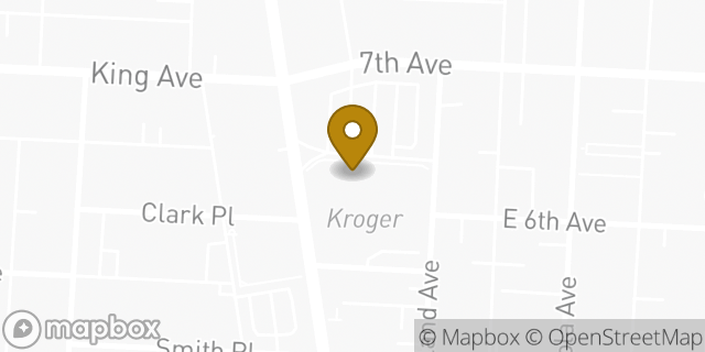 Map showing the location of Kroger in Columbus, OH 43201